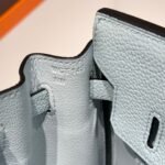 HERMES 25S MEDIUM BIRKIN 25 IN CLOUD BLUE CALFSKIN SILVER HARDWARE - Image 18
