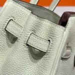 HERMES 25S MEDIUM BIRKIN 25 IN LIGHT MINT GREEN CALFSKIN SILVER HARDWARE - Image 7