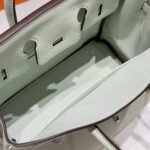 HERMES 25S MEDIUM BIRKIN 25 IN LIGHT MINT GREEN CALFSKIN SILVER HARDWARE - Image 13