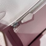 HERMES 25S MEDIUM BIRKIN 25 IN PINK BABY CALFSKIN SILVER HARDWARE - Image 8