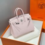 HERMES 25S MEDIUM BIRKIN 25 IN PINK BABY CALFSKIN SILVER HARDWARE - Image 2