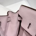 HERMES 25S MEDIUM BIRKIN 25 IN PINK BABY CALFSKIN SILVER HARDWARE - Image 9