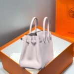 HERMES 25S MEDIUM BIRKIN 25 IN PINK BABY CALFSKIN SILVER HARDWARE - Image 3