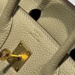HERMES 25S MEDIUM BIRKIN 25 IN DARK KHAKI CALFSKIN GOLD HARDWARE - Image 14
