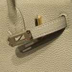 HERMES 25S MEDIUM BIRKIN 25 IN DARK KHAKI CALFSKIN GOLD HARDWARE - Image 15