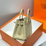 HERMES 25S MEDIUM BIRKIN 25 IN DARK KHAKI CALFSKIN GOLD HARDWARE - Image 12