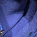 HERMES 25S MINI EVELYNE 18 IN BLUE PATTERNED STRAP CALFSKIN SILVER HARDWARE - Image 8