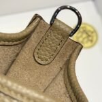 HERMES 25S MINI EVELYNE 18 IN BEIGE MARFA PATTERNED STRAP CALFSKIN SILVER HARDWARE - Image 8