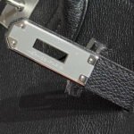HERMES 25S SHOULDER BIRKIN 29 IN BLACK CALFSKIN SILVER HARDWARE - Image 15