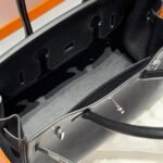 HERMES 25S SHOULDER BIRKIN 29 IN BLACK CALFSKIN SILVER HARDWARE - Image 13