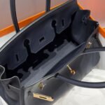 HERMES 25S SHOULDER BIRKIN 29 IN MIDNIGHT BLUE CALFSKIN GOLD HARDWARE - Image 4