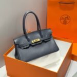 HERMES 25S SHOULDER BIRKIN 29 IN MIDNIGHT BLUE CALFSKIN GOLD HARDWARE - Image 10