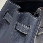 HERMES 25S SHOULDER BIRKIN 29 IN MIDNIGHT BLUE CALFSKIN GOLD HARDWARE - Image 6