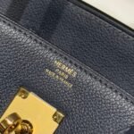 HERMES 25S SHOULDER BIRKIN 29 IN MIDNIGHT BLUE CALFSKIN GOLD HARDWARE - Image 14