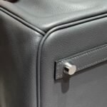 HERMES 25S SHOULDER BIRKIN 29 IN HAZE GRAY CALFSKIN SILVER HARDWARE - Image 16