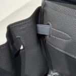 HERMES 25S SHOULDER BIRKIN 29 IN HAZE GRAY CALFSKIN SILVER HARDWARE - Image 15