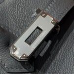 HERMES 25S SHOULDER BIRKIN 29 IN HAZE GRAY CALFSKIN SILVER HARDWARE - Image 5