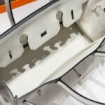 HERMES 25S SHOULDER BIRKIN 29 IN MILKY WHITE CALFSKIN SILVER HARDWARE - Image 4