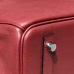 HERMES 25S SHOULDER BIRKIN 29 IN BURNT RED CALFSKIN SILVER HARDWARE - Image 8