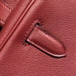 HERMES 25S SHOULDER BIRKIN 29 IN BURNT RED CALFSKIN SILVER HARDWARE - Image 18