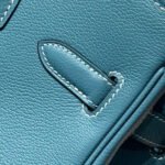 HERMES 25S SHOULDER BIRKIN 29 IN DENIM BLUE CALFSKIN SILVER HARDWARE - Image 18