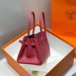 HERMES 25S SHOULDER BIRKIN 29 IN BURNT RED CALFSKIN GOLD HARDWARE - Image 12