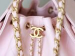 CHANEL 25S HOBO BAG 30 CM IN LIGHT PINK LAMBSKIN WITH GOLD HARDWARE - Image 3