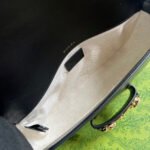 DIAMOND HORSEBIT SHOULDER BAG 24 IN BLACK CALFSKIN GOLD HARDWARE - Image 7
