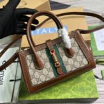 JACKIE 1961 SMALL 24 TOTE BAG BEIGE AND EBONY CANVAS - Image 7