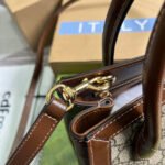 JACKIE 1961 SMALL 24 TOTE BAG BEIGE AND EBONY CANVAS - Image 11