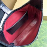 JACKIE NOTTE MINI BAG 19 IN BLACK CRACKED LACQUER CALFSKIN GOLD HARDWARE - Image 2