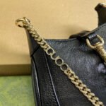 JACKIE NOTTE MINI BAG 19 IN BLACK CRACKED LACQUER CALFSKIN GOLD HARDWARE - Image 4