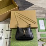 JACKIE NOTTE MINI BAG 19 IN BLACK CRACKED LACQUER CALFSKIN GOLD HARDWARE - Image 10
