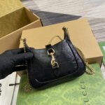 JACKIE NOTTE MINI BAG 19 IN BLACK CRACKED LACQUER CALFSKIN GOLD HARDWARE - Image 17