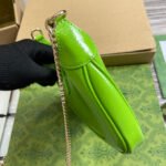 JACKIE NOTTE MINI BAG 19 IN LIME GREEN CRACKED LACQUER CALFSKIN GOLD HARDWARE - Image 3