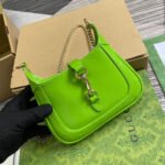 JACKIE NOTTE MINI BAG 19 IN LIME GREEN CRACKED LACQUER CALFSKIN GOLD HARDWARE - Image 4