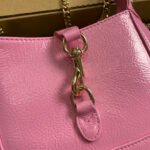 JACKIE NOTTE MINI BAG 19 IN PINK CRACKED LACQUER CALFSKIN GOLD HARDWARE - Image 3