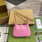 JACKIE NOTTE MINI BAG 19 IN PINK CRACKED LACQUER CALFSKIN GOLD HARDWARE - Image 4