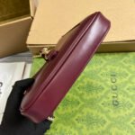 JACKIE NOTTE MINI BAG 19 IN BURGUNDY RED CALFSKIN GOLD HARDWARE - Image 13