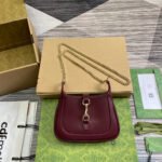JACKIE NOTTE MINI BAG 19 IN BURGUNDY RED CALFSKIN GOLD HARDWARE - Image 10