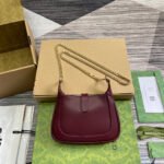 JACKIE NOTTE MINI BAG 19 IN BURGUNDY RED CALFSKIN GOLD HARDWARE - Image 15