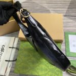 JACKIE SMALL SHOULDER BAG 27 IN BLACK CRACKED LACQUER CALFSKIN GOLD HARDWARE - Image 11