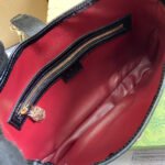 JACKIE SMALL SHOULDER BAG 27 IN BLACK CRACKED LACQUER CALFSKIN GOLD HARDWARE - Image 3