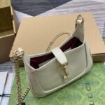 JACKIE NOTTE MINI BAG 19 IN WHITE CRACKED LACQUER CALFSKIN GOLD HARDWARE - Image 13