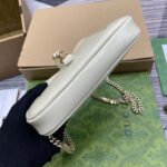 JACKIE NOTTE MINI BAG 19 IN WHITE CRACKED LACQUER CALFSKIN GOLD HARDWARE - Image 6