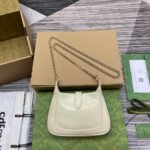 JACKIE NOTTE MINI BAG 19 IN WHITE CRACKED LACQUER CALFSKIN GOLD HARDWARE - Image 8
