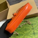 JACKIE NOTTE MINI BAG 19 IN ORANGE CRACKED LACQUER CALFSKIN GOLD HARDWARE - Image 5
