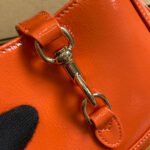 JACKIE NOTTE MINI BAG 19 IN ORANGE CRACKED LACQUER CALFSKIN GOLD HARDWARE - Image 16