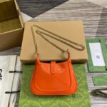 JACKIE NOTTE MINI BAG 19 IN ORANGE CRACKED LACQUER CALFSKIN GOLD HARDWARE - Image 17