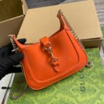 JACKIE NOTTE MINI BAG 19 IN ORANGE CRACKED LACQUER CALFSKIN GOLD HARDWARE - Image 18